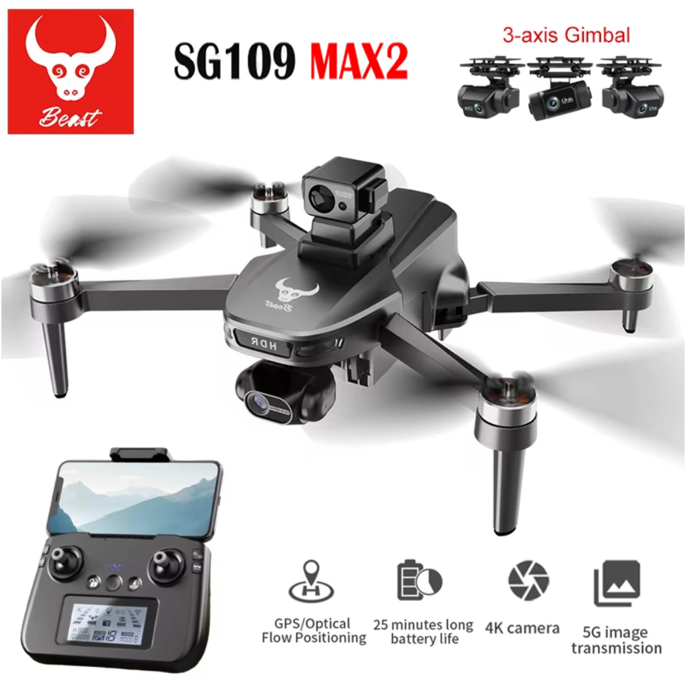 Drone Gimbal 3 Axis - SG109 MAX2 profesjonalny dron z kamerą